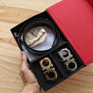 Customized classic Ferra gamo men's leather belt